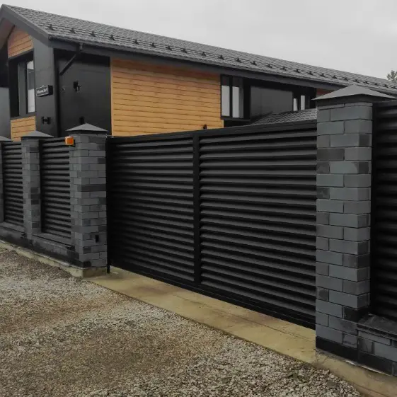 Забор жалюзи ЭКО-Z-US 9005 МАТТЕ Черный двусторонний усиленный