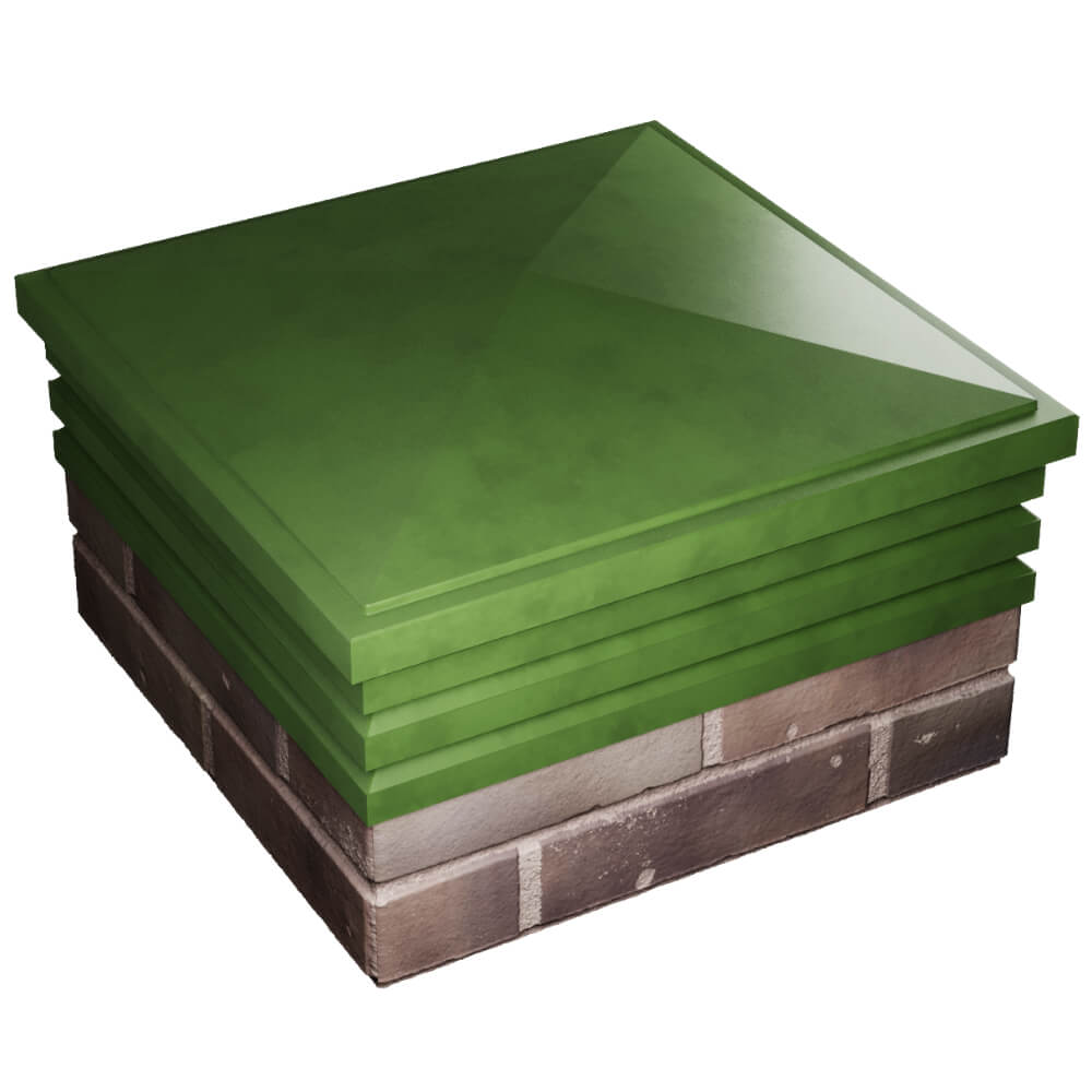 Колпак Бона Зеленый с посадкой 2х2 кирпича (513х513мм) фото 3