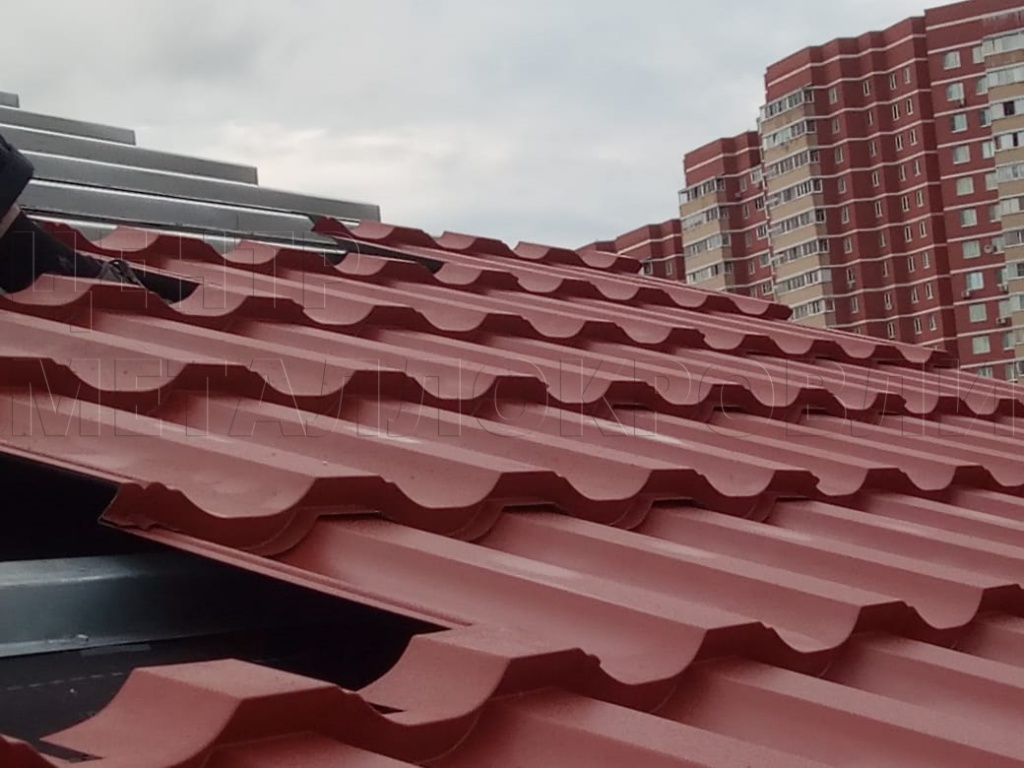 Металлочерепица Геркулес 8004 терракотовый Стальной Бархат от Центра Металлокровли в Оренбурге Металлочерепица Геркулес 8004 терракотовый Стальной Бархат от Центра Металлокровли в Оренбурге