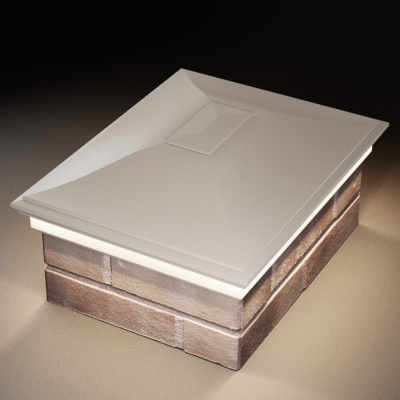 Колпак Монблан Бежевый с подсветкой на столб 2х1.5 кирпича фото 2