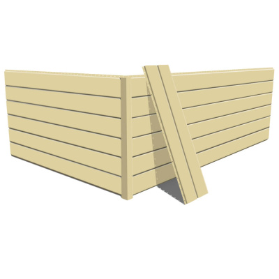 Фото сайдинга металлического (металлосайдинга) Евро-Брус под брус RAL1014 Бежевый для фасада дома